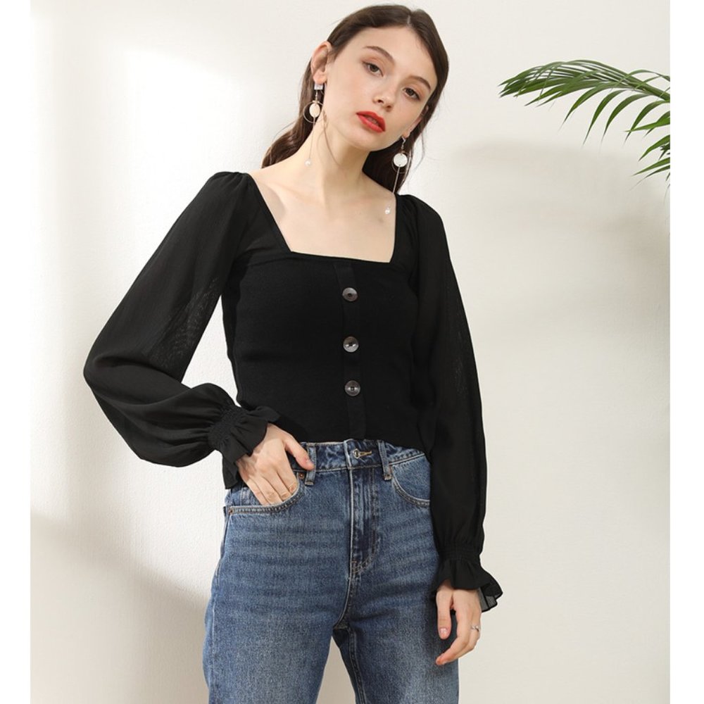 NWOT Chiffon Sleeved Cardigan Sweater Cardigan